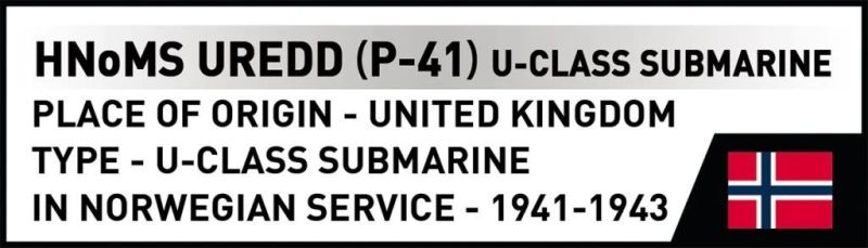COBI Stavebnica HC WW2 HNoMS Uredd (P-41) U-Class submarine (COBI-4861)