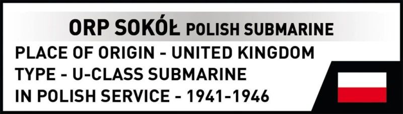 COBI Stavebnica HC WW2 ORP Sokol Polish Submarine (COBI-4863)