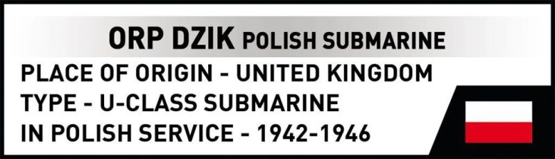 COBI Stavebnica HC WW2 ORP Dzik Polish Submarine (COBI-4864)
