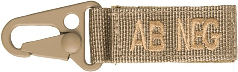 MILTEC Prívesok na kľúče AB NEG - coyote (15917605)