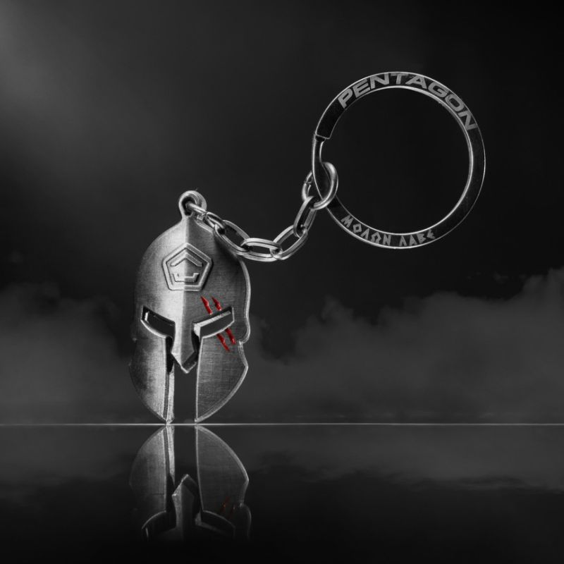 PENTAGON Prívesok na kľúče Spartan - antique silver (K24009)