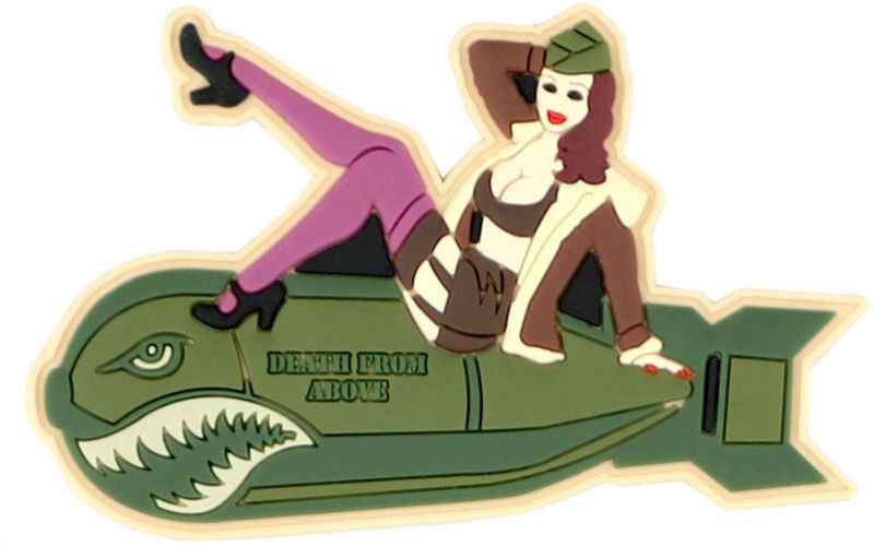 101 INC 3D PVC Nášivka/Patch Pinup girl Bomb (#8077)