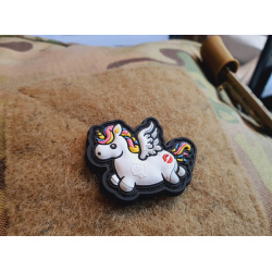 JTG 3D PVC Nášivka/Patch Micro Unicorn - white / pink
