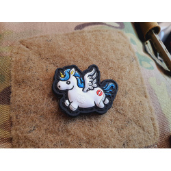 JTG 3D PVC Nášivka/Patch Micro Unicorn - white / blue