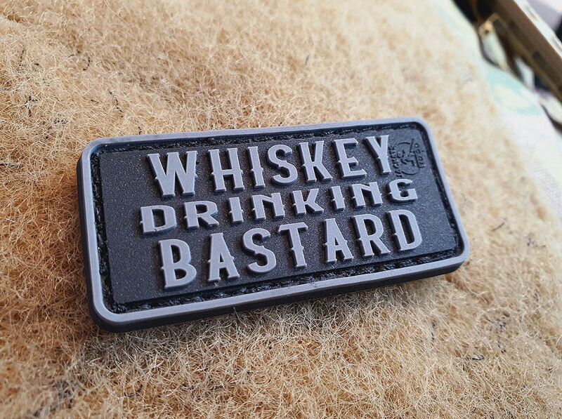 JTG 3D PVC Nášivka/Patch Whiskey Drinking Bastard - black