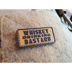 JTG 3D PVC Nášivka/Patch Whiskey Drinking Bastard - coyote