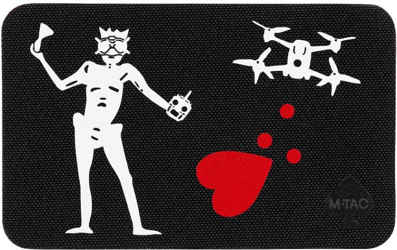 M-TAC Textilná Nášivka/Patch Flag Blackbeard Drone - black / white (51483005)