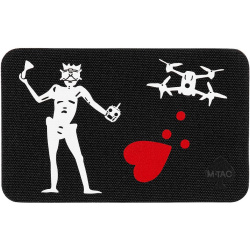 M-TAC Textilná Nášivka/Patch Flag Blackbeard Drone - black / white (51483005)