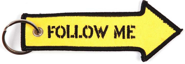 Kľúčenka Follow me - yellow