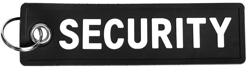 PVC Kľúčenka Security - black