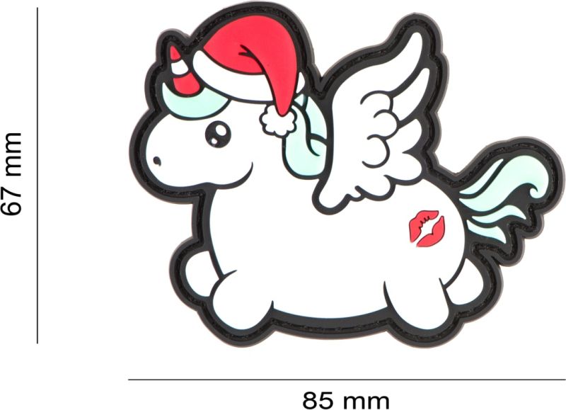 JTG 3D PVC Nášivka/Patch Christmas Unicorn - color