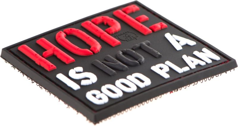 JTG 3D PVC Nášivka/Patch Hope - black / red