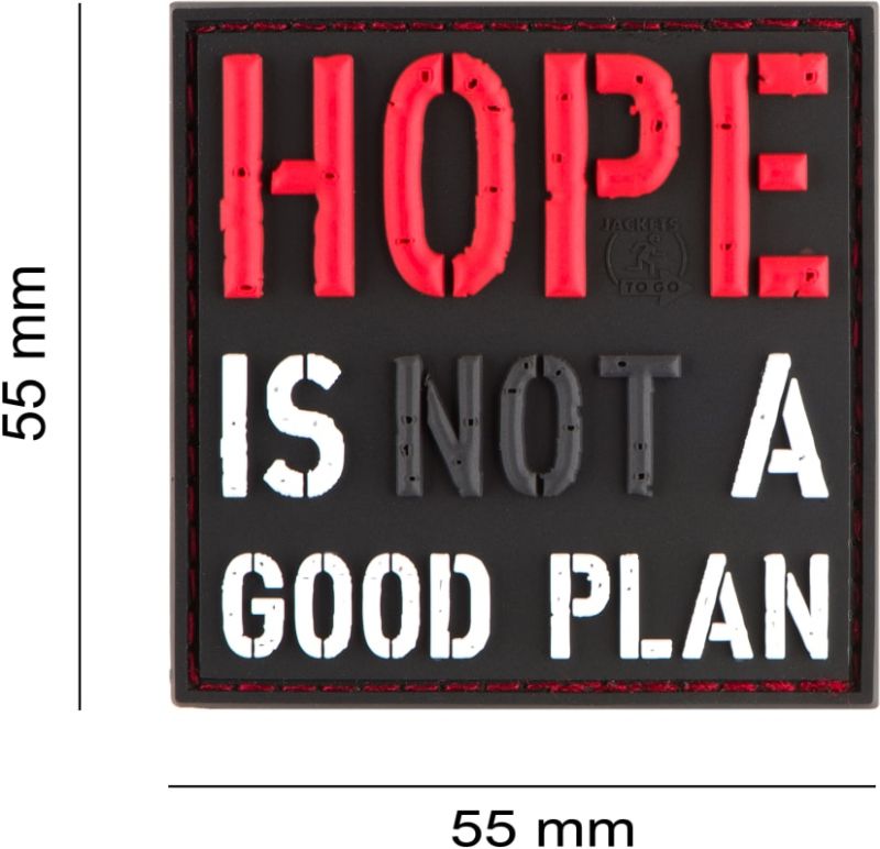JTG 3D PVC Nášivka/Patch Hope - black / red