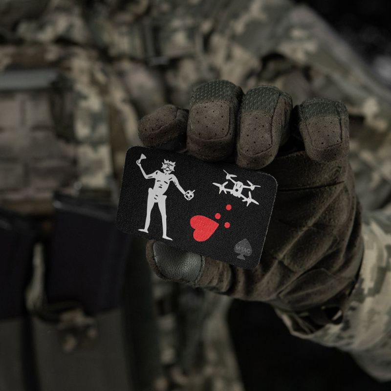 M-TAC Textilná Nášivka/Patch Flag Blackbeard Drone - black / white (51483005)