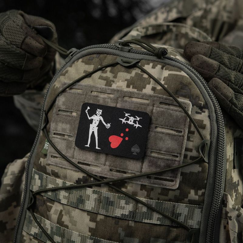 M-TAC Textilná Nášivka/Patch Flag Blackbeard Drone - black / white (51483005)