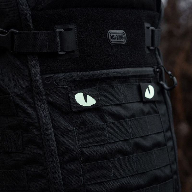 M-TAC Cordura Nášivka/Patch Tiger Eyes Laser Cut set - black / white (51140002)