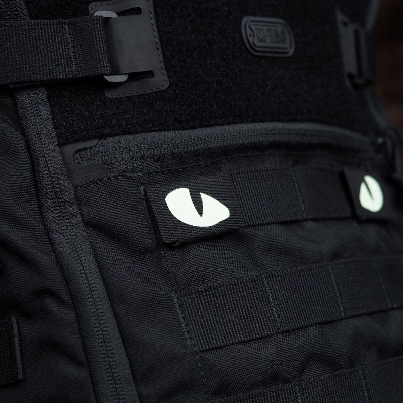 M-TAC Cordura Nášivka/Patch Tiger Eyes Laser Cut set - black / white (51140002)