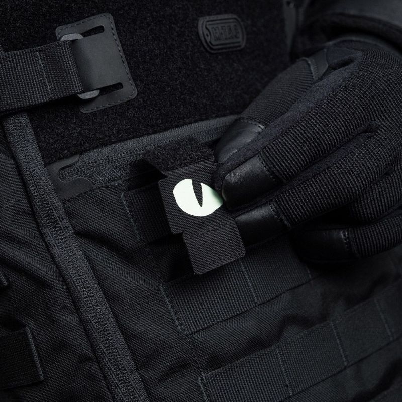 M-TAC Cordura Nášivka/Patch Tiger Eyes Laser Cut set - black / white (51140002)