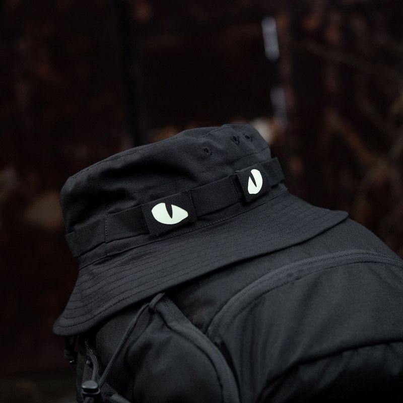 M-TAC Cordura Nášivka/Patch Tiger Eyes Laser Cut set - black / white (51140002)