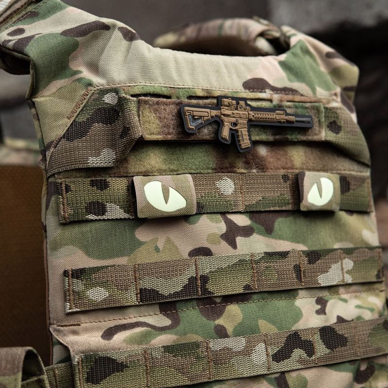 M-TAC Cordura Nášivka/Patch Tiger Eyes Laser Cut set - multicam / white (51140008)