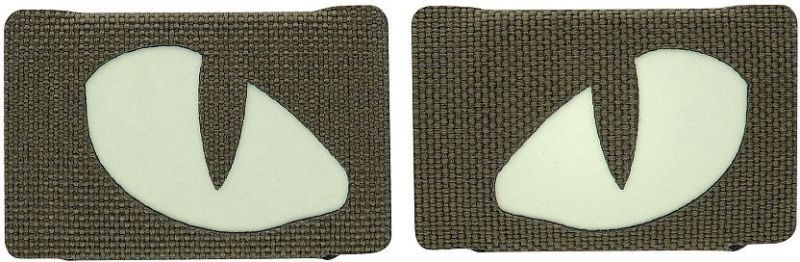 M-TAC Cordura Nášivka/Patch Tiger Eyes Laser Cut set - ranger green / white (51140023)