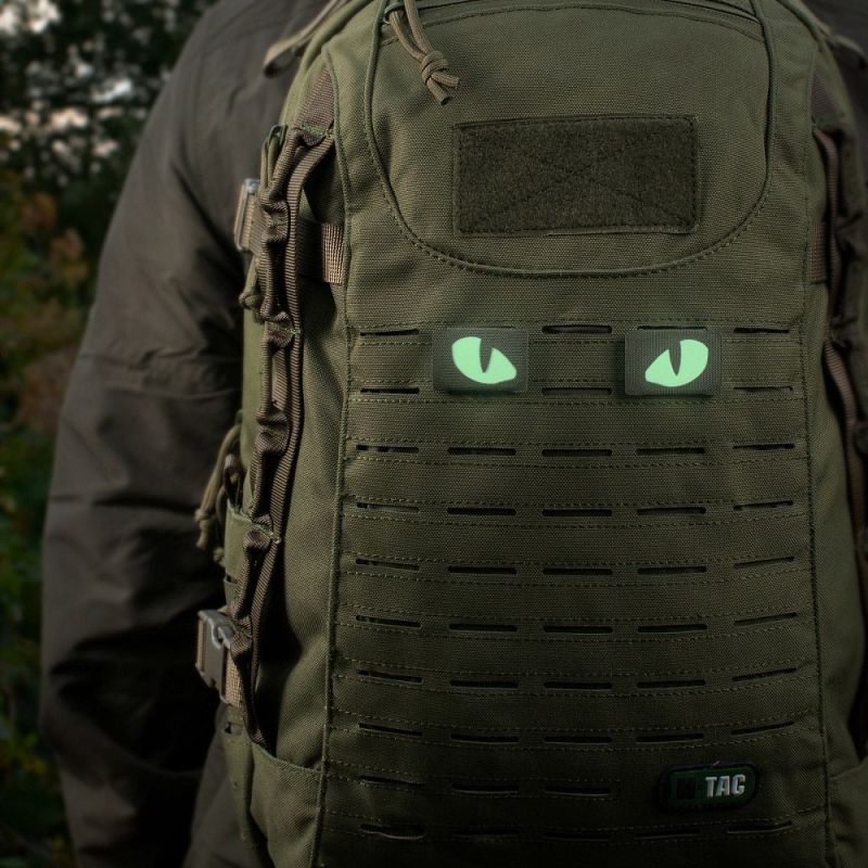 M-TAC Cordura Nášivka/Patch Tiger Eyes Laser Cut set - ranger green / white (51140023)