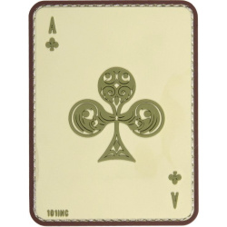 3D PVC Nášivka/Patch Ace of clubs - coyote