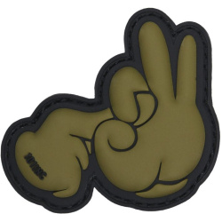 3D PVC Nášivka/Patch Fuck fingers - zelená