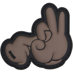 3D PVC Nášivka/Patch Fuck fingers - šedá
