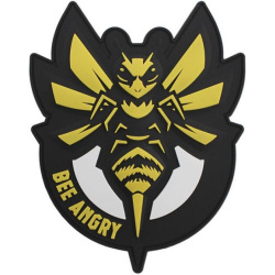 3D PVC Nášivka/Patch Bee Angry - žltá