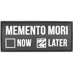 3D PVC Nášivka/Patch Memento Mori later - čierna