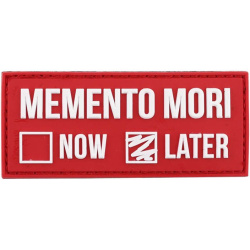 3D PVC Nášivka/Patch Memento Mori later - červená