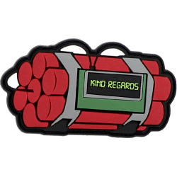 3D PVC Nášivka/Patch Kind regards - červená