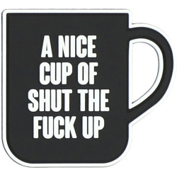 3D PVC Nášivka/Patch A nice cup - čierna