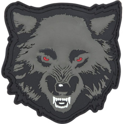 3D PVC Nášivka/Patch Wolf - šedá