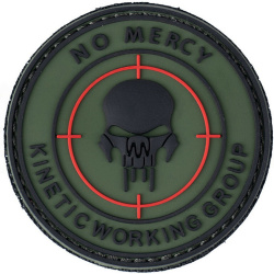 3D PVC Nášivka/Patch No mercy kinetic working group - green