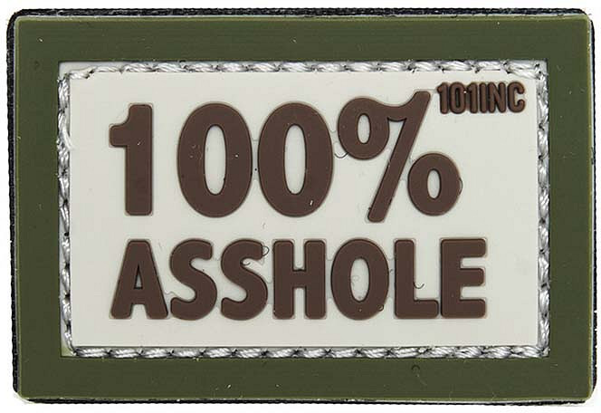 3D PVC Nášivka/Patch 100% asshole - sand/green