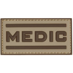 3D PVC Nášivka/Patch Medic - desert