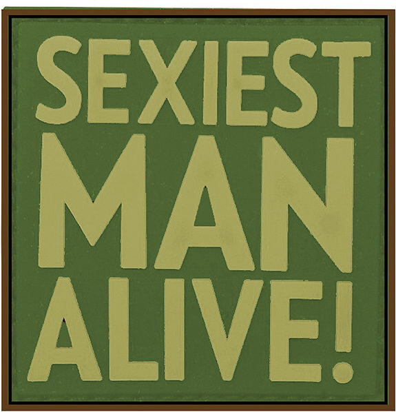 3D PVC Nášivka/Patch Sexiest man alive - green