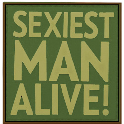 3D PVC Nášivka/Patch Sexiest man alive - green