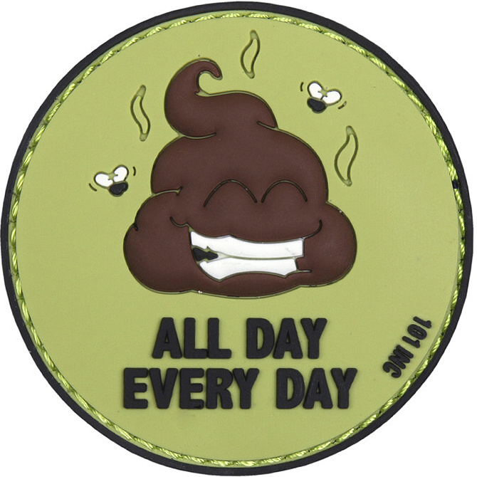 3D PVC Nášivka/Patch All Day Every Day - green/black
