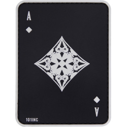 3D PVC Nášivka/Patch Ace of diamonds - black/white