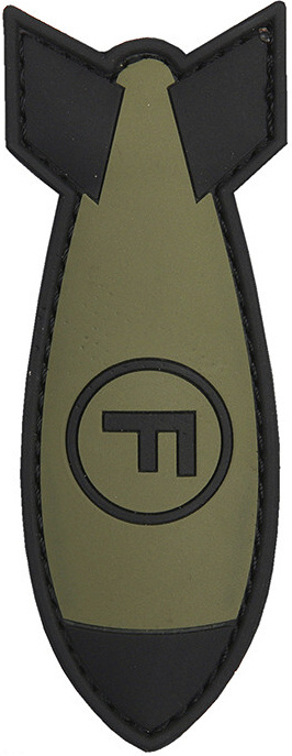 3D PVC Nášivka/Patch F. Bomb - green/black