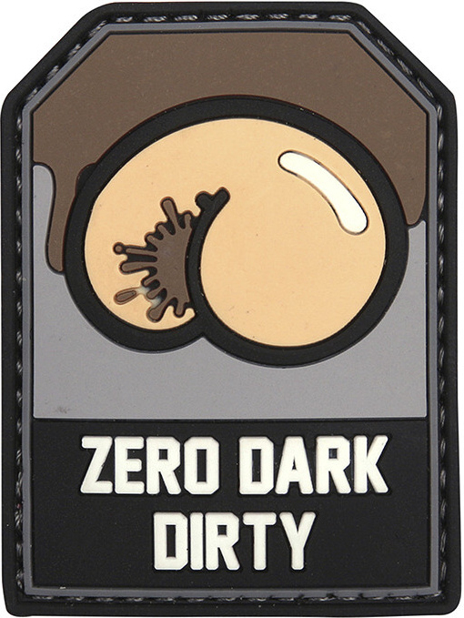 3D PVC Nášivka/Patch Zero Dark Dirty - grey/black/brown