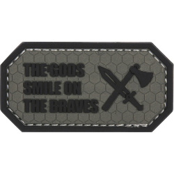 3D PVC Nášivka/Patch The Gods smile on the braves - grey/black
