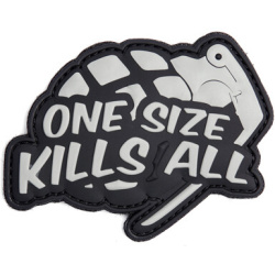 3D PVC Nášivka/Patch One size kills all - grey/black