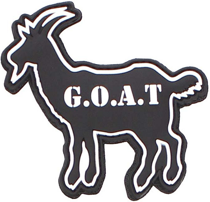 3D PVC Nášivka/Patch G.O.A.T. - black