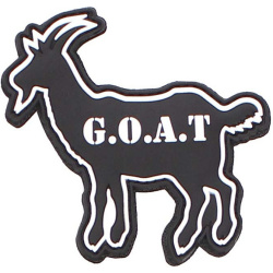 3D PVC Nášivka/Patch G.O.A.T. - black