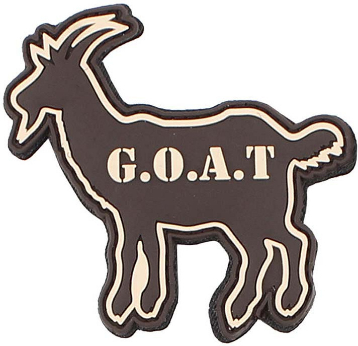 3D PVC Nášivka/Patch G.O.A.T. - brown