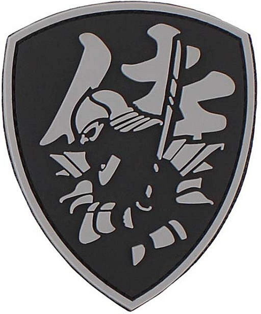3D PVC Nášivka/Patch Samurai Shield - grey/black